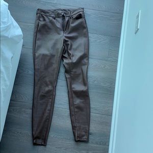 Free people brown leather pants